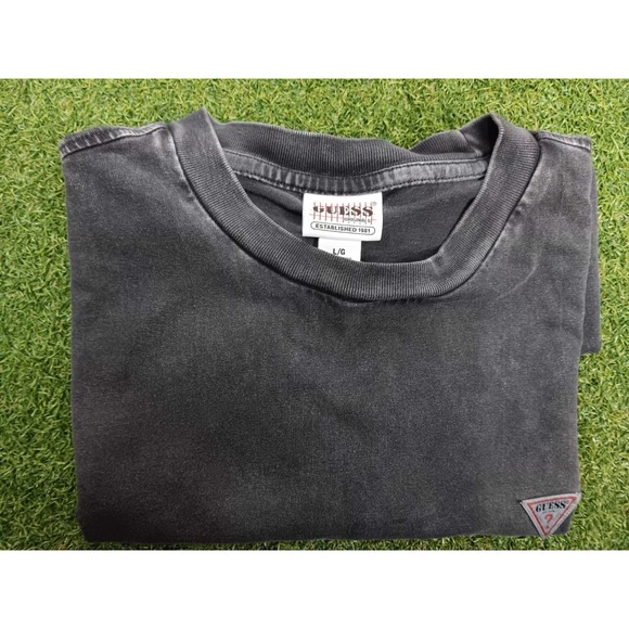 Guess Originals T Shirt Mens Large Gray Cotton Spellout Graphic Logo Regular Fit - Picture 7 of 7